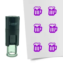 CombiCraft Selbstfärbender Stempel 'Bier' in der Farbe Lila, Ø10mm