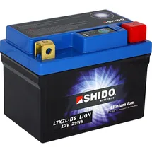 SHIDO LTX7L-BS Lithium Motorradbatterie 2,4Ah YTX7L-BS