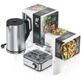 Arendo Frühstücks-Set 1,5 l Silber