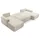 beautysofa Ecksofa mit Schlaffunktion CORSO U, Farbe: Graphit (Poso34) - Dunkelgrau