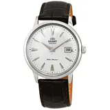 Orient Bambino Automatik weißes Zifferblatt braunes Lederband Herrenuhr TAC00...