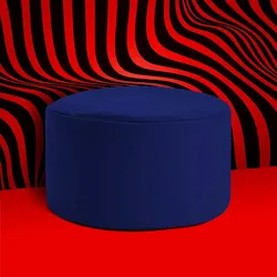 Lumaland Sitzhocker Pouf 50l - 25 x 45 cm - Indoor Outdoor - Navyblau
