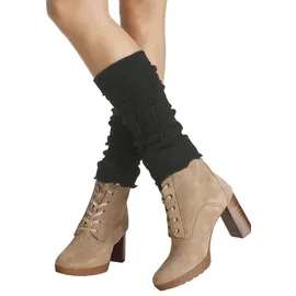 LAVANA Stulpensocken Damen 1x anthrazit meliert, 1x schwarz Gr.