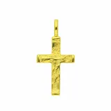 Adelia ́s Kettenanhänger Kreuzanhänger 585 Gold (14K), Goldanhänger Kreuz goldfarben