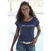 Beachtime T-Shirt "mit Frontdruck "Never too late"", Damen, Gr.