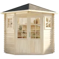 Alpholz Premium Gartenhaus-Set 5-Eck Sunny 2x2m inkl. Boden &