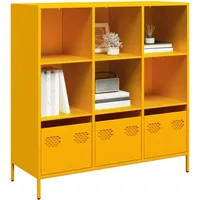 VidaXL Highboard Senfgelb 101,5x39x103,5 cm Stahl