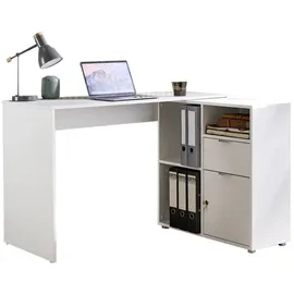 BMG Möbel Eckschreibtisch Leni Weiß