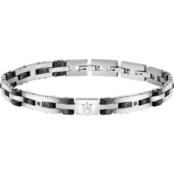 Maserati Armband Edelstahl, Keramik schwarz Herren 