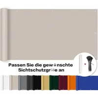 ROBAG Sichtschutz Balkon Balkon Sichtschutz Windschutz, Sichtschutz Balkon seitlich Wasserabweisend Sonnenschutz 100% Privatsphäre, für den Gartenzaun oder Balkon, 50x600cm, Taupe