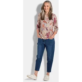 GOLDNER Langarm Print-Shirt U-Boot-Ausschnitt in bunt / gemustert), | Gr.: 48
