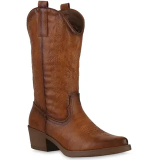 Stiefelparadies VAN HILL Cowboystiefel in Hellbraun