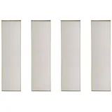 Home4You Flächenvorhänge 4er Set, 60 x 245 cm - Creme - Polyester - 4er Set