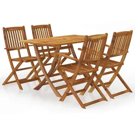 vidaXL Garten-Essgruppe 5-tlg. braun klappbar