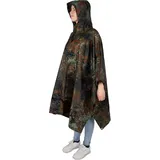 Regenponcho RipStop | Wasserdicht | Kapuze | Flecktarn Einheitsgröße