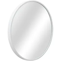 [en.casa] Wandspiegel, Weiß Glas, rund 50x2.8x50 cm Spiegel, Wandspiegel