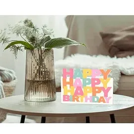 LUMA Geburtstagskarte Happy Birthday bunt, 1 St.