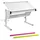 Interlink Kinderschreibtisch Matts 3 in 1 118 x 63 x 73 cm Holz/MDF weiß/pink/grün