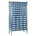 Steck-Anbauregal H2000xB1000xT300mm Böden Kästen 56xGr 1 28xGr 2 blau