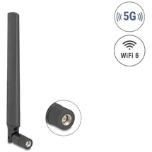 DeLock 5G LTE GNSS WiFi 6 Antenne SMA Stecker 0,9 - 4,1 dBi 183 mm omnidirektional mit