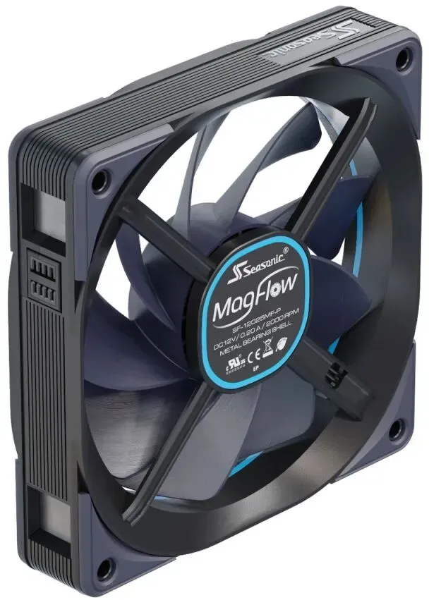 Seasonic MagFlow 1-Fan Kit Computergehäuse Ventilator 12 cm Schwarz 1 Stück(e)