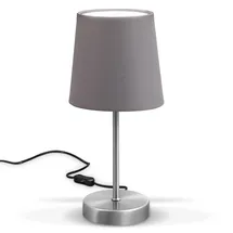 B.K.Licht Nachttischlampe Grau