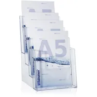 Taymar Taymar® DIN A5 Prospektständer mit 4 Etagen, Transparent