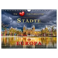 Calvendo Die 12 meistbesuchten Städte in Europa (Wandkalender 2026