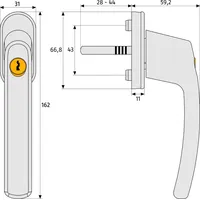 ABUS Fenstergriff FG 210 weiß - 3 Stück