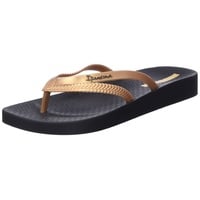 Ipanema Damen Bossa Soft V FEM Flipflop, Black/Gold, 35.5 EU Schmal