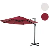 Mendler Gastronomie-Ampelschirm HWC-A96, Sonnenschirm, rund Ø 3,5m Polyester Alu/Stahl 26kg - bordeaux ohne St√§nder