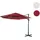 Mendler Gastronomie-Ampelschirm HWC-A96, Sonnenschirm, rund Ø 3,5m Polyester Alu/Stahl 26kg ~ bordeaux ohne St√§nder