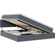 vidaXL Bett 180 x 200 cm Dunkelgrau