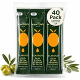Mantova extra natives Olivenöl Italien Multipack 40 Tütchen x 3 Dosen à 10 ml – Gesamt 1200 ml, hochwertig, fruchtig, bitter-pikant, Flow Pack für Restaurants, Kantinen, Hotels, Büros, Catering