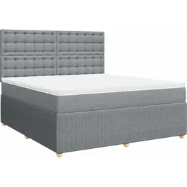 vidaXL Boxspringbett 180 x 200 cm Hellgrau
