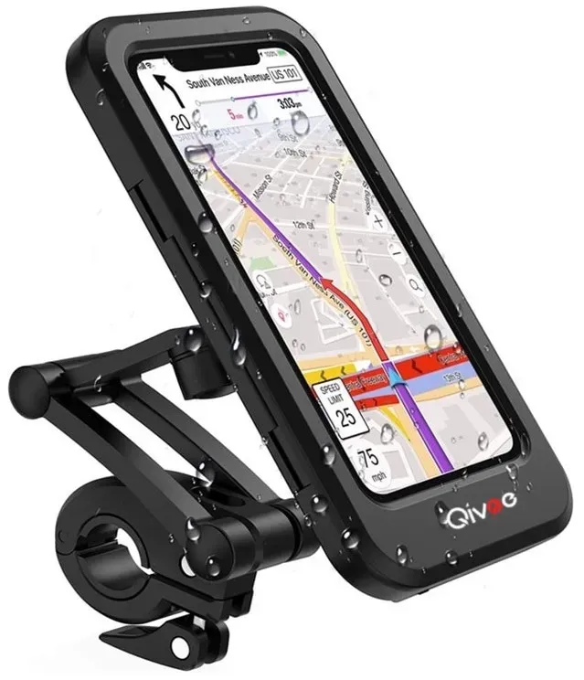 Qivee Fahrrad Motorrad Handy Halterung Halter Smartphone bis 6,7 Zoll 360°