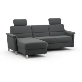 sit&more Ecksofa »Palmera L-Form, B: 244 cm« optional Bettfunktion & Bettkasten, Federkern grau