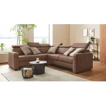 sit&more Ecksofa SIT & MORE "Bologna L-Form", braun (hasselnuss), B:247cm H:84cm T:227cm, Sofas, Ecksofa, Kopfteilverstellung, wahlweise mit Bettfunktion und Schubkasten