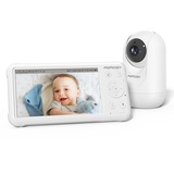 momcozy Babyphone mit Kamera 5 Zoll, 1080P HD-Video Babyphone ohne WLAN mit Kamera und Audio 5000 mAh Akku Babyphone, IR-Nachtsicht Weitwinkelobjektiv 2-Wege-Audio Vox-Modus 960 Fuß Reichweite