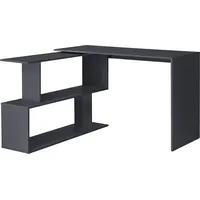 [en.casa] Eckschreibtisch Arendal Dunkelgrau