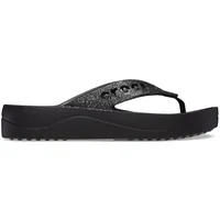 Crocs Damen Baya Plateau-Flip Keilsandale, Schwarz, 37 EU