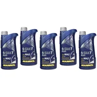 MANNOL 4-Takt Plus API SL SAE 10W-40 teilsynthetisch 5 Liter Motorrad ÖL Motorradöl Roller