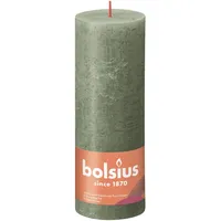 Bolsius Rustik Stumpenkerze 19 x 6,8 cm olivengrün