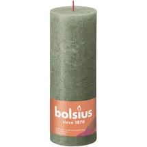 Bolsius Rustik Stumpenkerze 19 x 6,8 cm olivengrün