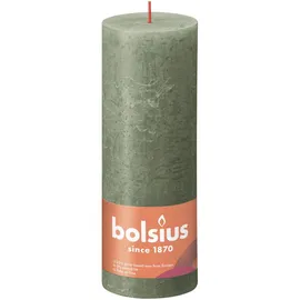 Bolsius Rustik Stumpenkerze 19 x 6,8 cm olivengrün