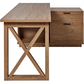 Jahnke Eckschreibtisch CHALET D 155 E Montana Eiche