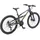 Bikestar Kinder Fahrrad Aluminium Fully Mountainbike 21 Gang Shimano, Scheibenbremse ab 9-14 Jahre | 24 Zoll Kinderrad Vollgefedert, MTB | Schwarz