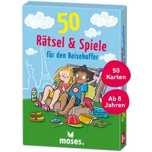 Moses 50 Rätsel & Spiele für den Reisekoffer