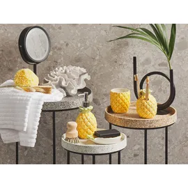 Beliani Badezimmer Set Zahnbürstenhalter Gelb/Grün