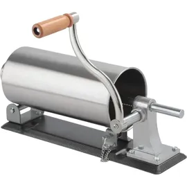 Costway Wurstfüller manuell, Wurstmaschine aus Edelstahl, Wurstfüllmaschine silber, Wurstpresse mit Tischklemme, Wurstspritze inkl. Füllrohre